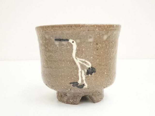 茶道具/茶碗 立鶴茶碗 廣州窯 共箱 道具 ] - 道具 田中唐仁庵造 立鶴茶碗（共箱） | ネットショップ圭